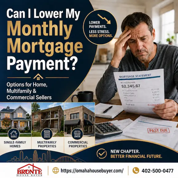 lower my monthy mortgage payment Cash home buyers in Omaha Sell my house fast omaha